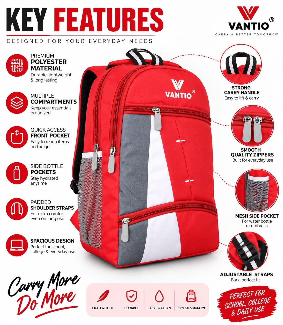 VANTIO Classic Everyday Backpack - image 5